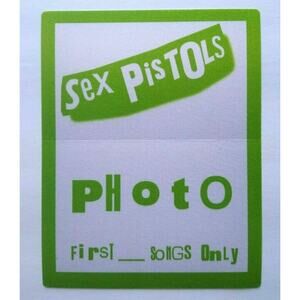 Sex Pistols Punk Rock Music Backstage Pass Original 1996 Reunion Concert Green